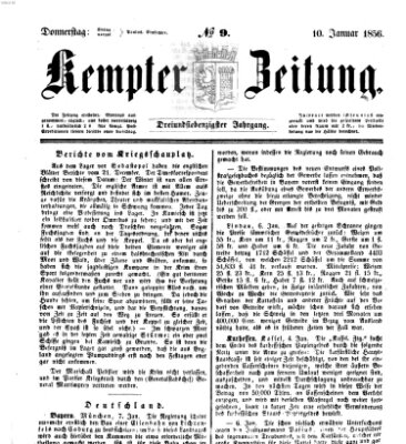 Kemptner Zeitung Donnerstag 10. Januar 1856