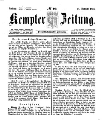 Kemptner Zeitung Freitag 11. Januar 1856