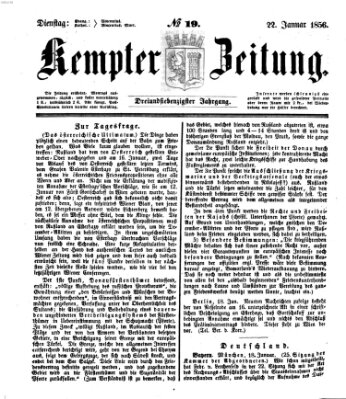 Kemptner Zeitung Dienstag 22. Januar 1856