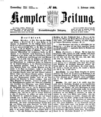 Kemptner Zeitung Donnerstag 7. Februar 1856