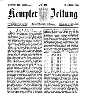 Kemptner Zeitung Sonntag 10. Februar 1856