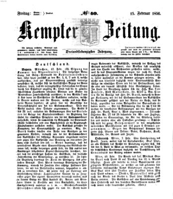 Kemptner Zeitung Freitag 15. Februar 1856