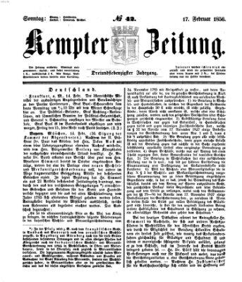 Kemptner Zeitung Sonntag 17. Februar 1856