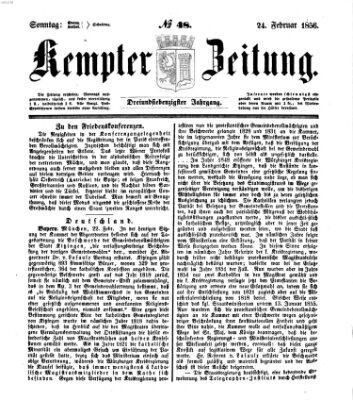 Kemptner Zeitung Sonntag 24. Februar 1856