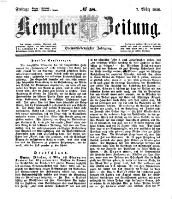 Kemptner Zeitung Freitag 7. März 1856