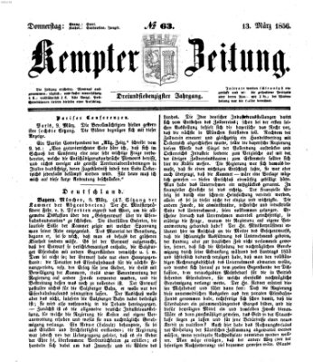 Kemptner Zeitung Donnerstag 13. März 1856