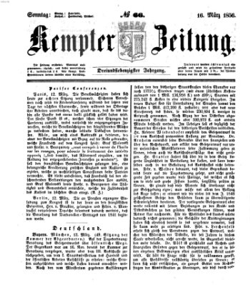 Kemptner Zeitung Sonntag 16. März 1856