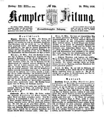 Kemptner Zeitung Freitag 28. März 1856