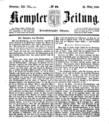 Kemptner Zeitung Sonntag 30. März 1856