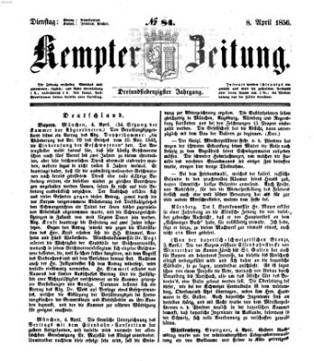 Kemptner Zeitung Dienstag 8. April 1856