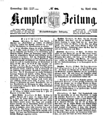 Kemptner Zeitung Donnerstag 24. April 1856