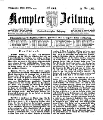 Kemptner Zeitung Mittwoch 14. Mai 1856