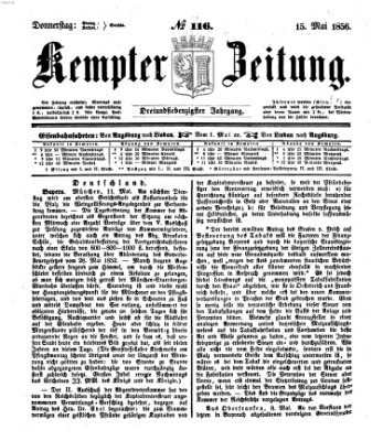Kemptner Zeitung Donnerstag 15. Mai 1856