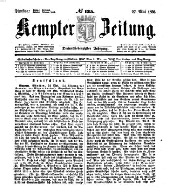 Kemptner Zeitung Dienstag 27. Mai 1856