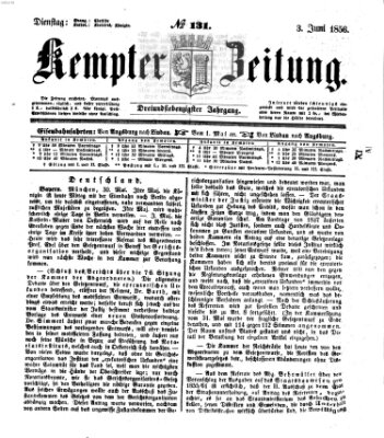 Kemptner Zeitung Dienstag 3. Juni 1856