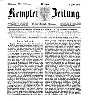 Kemptner Zeitung Mittwoch 4. Juni 1856