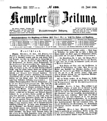 Kemptner Zeitung Donnerstag 12. Juni 1856