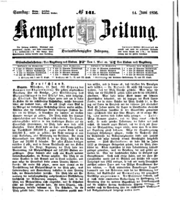 Kemptner Zeitung Samstag 14. Juni 1856