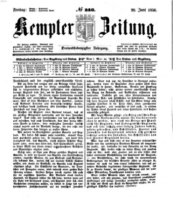 Kemptner Zeitung Freitag 20. Juni 1856