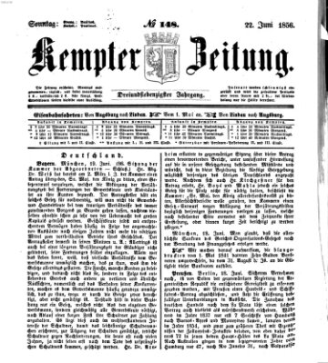 Kemptner Zeitung Sonntag 22. Juni 1856