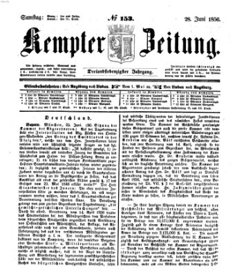 Kemptner Zeitung Samstag 28. Juni 1856