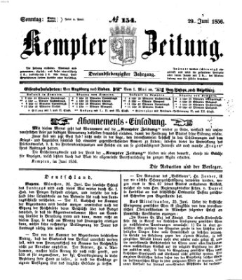 Kemptner Zeitung Sonntag 29. Juni 1856