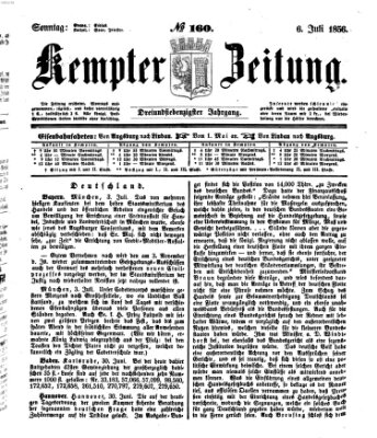 Kemptner Zeitung Sonntag 6. Juli 1856