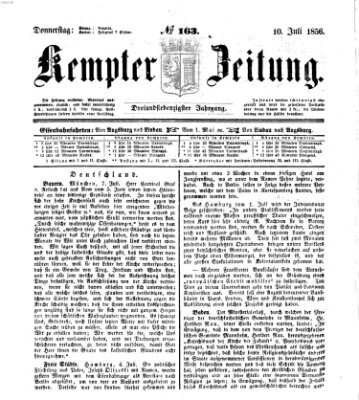 Kemptner Zeitung Donnerstag 10. Juli 1856