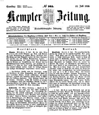 Kemptner Zeitung Samstag 12. Juli 1856