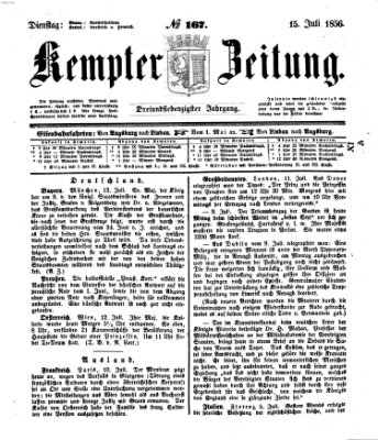 Kemptner Zeitung Dienstag 15. Juli 1856