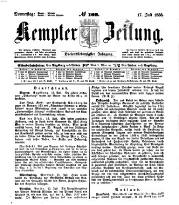 Kemptner Zeitung Donnerstag 17. Juli 1856