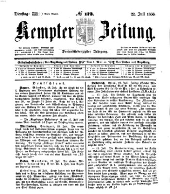 Kemptner Zeitung Dienstag 22. Juli 1856