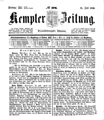 Kemptner Zeitung Freitag 25. Juli 1856