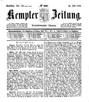 Kemptner Zeitung Samstag 26. Juli 1856