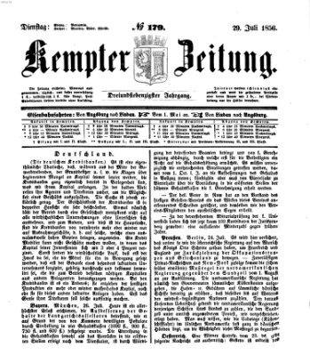 Kemptner Zeitung Dienstag 29. Juli 1856