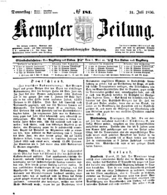 Kemptner Zeitung Donnerstag 31. Juli 1856