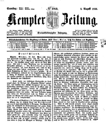 Kemptner Zeitung Samstag 2. August 1856