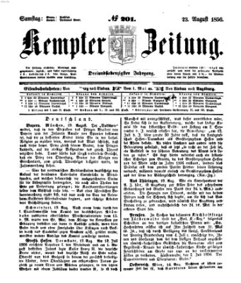 Kemptner Zeitung Samstag 23. August 1856