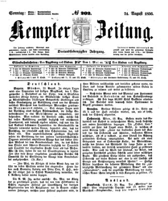 Kemptner Zeitung Sonntag 24. August 1856