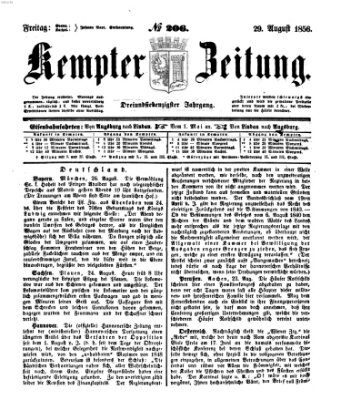 Kemptner Zeitung Freitag 29. August 1856