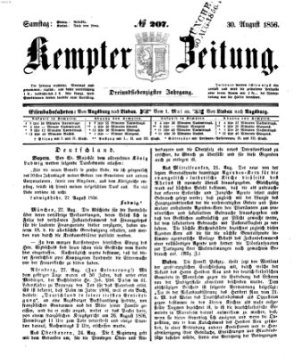 Kemptner Zeitung Samstag 30. August 1856