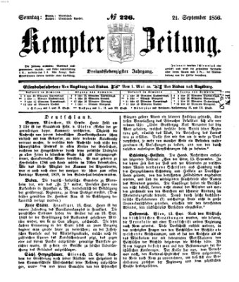 Kemptner Zeitung Sonntag 21. September 1856