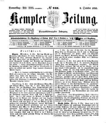 Kemptner Zeitung Donnerstag 9. Oktober 1856