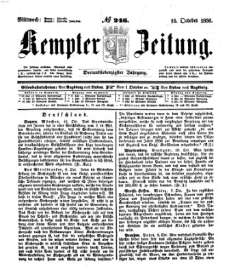 Kemptner Zeitung Mittwoch 15. Oktober 1856