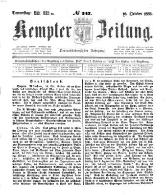 Kemptner Zeitung Donnerstag 16. Oktober 1856