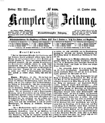 Kemptner Zeitung Freitag 17. Oktober 1856