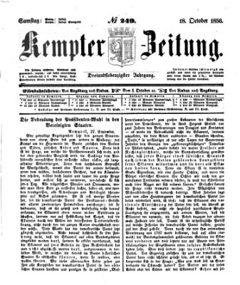 Kemptner Zeitung Samstag 18. Oktober 1856