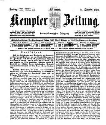 Kemptner Zeitung Freitag 31. Oktober 1856