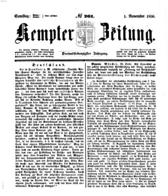 Kemptner Zeitung Samstag 1. November 1856