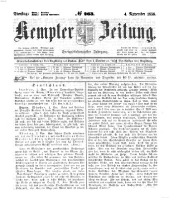 Kemptner Zeitung Dienstag 4. November 1856